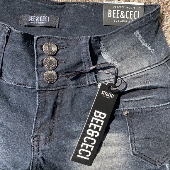 Bee & Ceci Black Wash Shorts - Picture 3 of 4